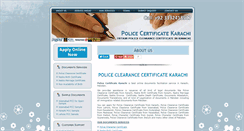 Desktop Screenshot of policecertificatekarachi.com